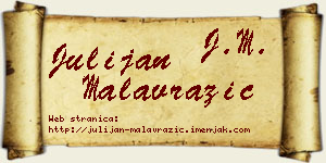 Julijan Malavrazić vizit kartica